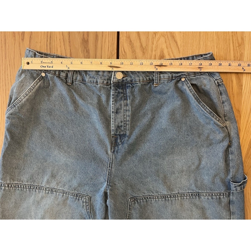 boohooMAN Womens Carpenter Jeans 42 button fly  Plus Super Cute! - Picture 7 of 12